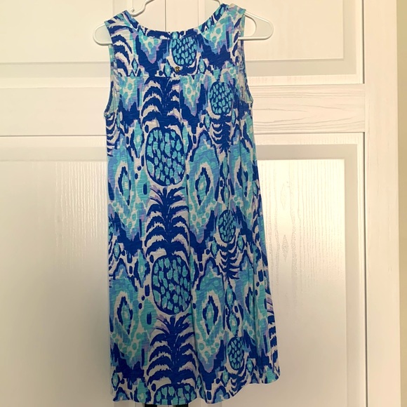 Lilly Pulitzer Dev Dress Serene Blue Tropi Call Me - Picture 3 of 3
